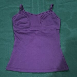 Bebe Sport Purple Tank w/Shelf Bra - XS.